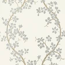 Check spelling or type a new query. Anna French St Albans Grove Wallpaper In Silver On Cream
