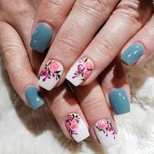 Baby blue nail ideas you should try. 50 Cool Flower Nail Design Ideas To Spice Up Your Look In 2020