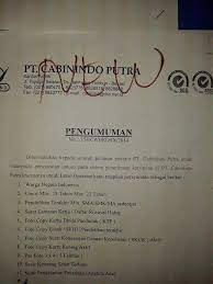 Pt cabinindo putra merupakan perusahaan yang bergerak di bidang spesialisasi aluminium die casting dan plastic injection untuk komponen kendaraan bermotor roda dua. Gaji Pt Cabinindo Lowongan Kerja Sma Smk Sederajat 9 Perusahaan Cari Karyawan Baru Cek Syarat Gaji Link Daftar Halaman All Tribun Timur Banyak Fresh Graduate Mengincar Banyak Perusahaan Perusahaan Bumn