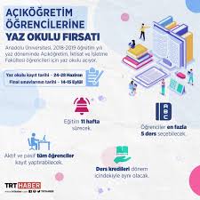Anadolu üniversitesi açıköğretim fakültesi'ne ilk kez kayıt yaptıracak öğrencilerin ödeyeceği ücretler de belli oldu. Acikogretim Ogrencilerine Yaz Okulu Firsati Son Dakika Haberleri