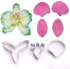 Amazon Com Carunke Gumpaste Grande Phalaenopsis Orquidea Double Veiner Amp Cutter Set Fondant Cake Decoracion M Fondant Flowers Flower Molding Sugar Flowers