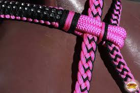 The spiral design produced by it makes it a good choice for beaded accessories as well. Pink Black Horse Bridle Headstall Flat Braided Paracord Crystal Hilaso Hilason Saddles Tack Superstore