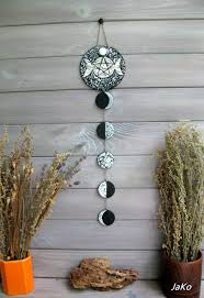 Tripple Moon Goddess Moon Wall Hanging Pentagram Wall Etsy Pagan Decor Moon Decor Wall Hanging