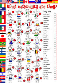 Free interactive exercises to practice online or download as pdf to print. French Country French Countries And Nationalities Worksheet