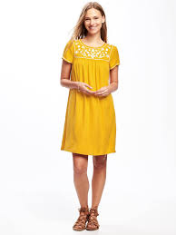 Embroidered Yoke Shift Dress For Women Old Navy Embroidered Shift Dress Shift Dress Dresses