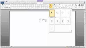 First step of writing equation in ms word is to get equation editor. How To Insert Formulas Or Equations In Word 2010 Youtube