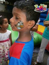 Sri Lanka Face Painting Kids Jump 4 Joy Face Painter Done A Face Paint Job To Angry Bird Theme Face Painting Paint Job Carnival Face Paint