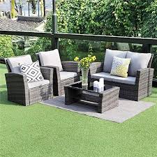 Amazon Com Wisteria Lane 5 Piece Outdoor Patio Furniture Sets Wicker Ratten Sectional Sof Lane Furniture Outdoor Patio Furniture Sets Outdoor Patio Furniture