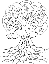Spiral Tree Download Share Coloring Pages Color Of Life Spiral Tree