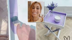 Stacey solomon is always sharing her latest diy projects with fans. Stacey Solomon S Flaunts Her Upcycling Talents As She Transforms Drab Table With Crystals Mirror Online