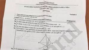 Iată Subiectele La Matematică 2017 Evaluare Naţională 2017