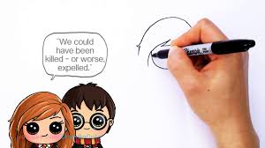 You can also make this drawing by looking at the video with the help of a ruler. How To Draw Hermione Step By Step Chibi From Harry Potter Video Dailymotion