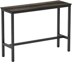 Get 5% in rewards with club o! Amazon Com Teraves Bar Table With Solid Metal Frame Counter Height Dining Table Kitchen Bar Table For Dining Room Living Room 39 37 Black Oak Kitchen Dining