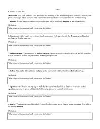 Context Clues Worksheets Ereading Worksheets Both young and older learners can practise basic reading and writing skills with this worksheet. context clues worksheets ereading