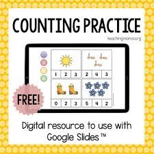 Digital Counting Activities Using Google Slides And Seesaw Math Activities Preschool Google Classroom Kindergarten Google Classroom Activities