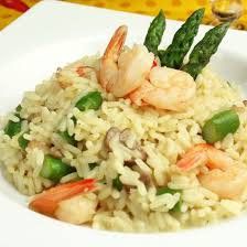 Risotto Aux Asperges Crevettes Et Champignons Recette Risotto Asperge Risotto Cuisine Et Vin