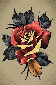 Pin By Carjulmer On Eskizy Traditional Rose Tattoos Traditional Tattoo Flowers Flower Tattoos