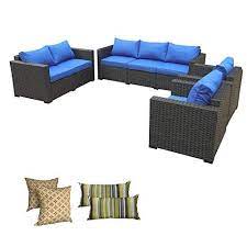 Rattaner Outdoor Wicker Furniture Set 4 Piece Patio Pe Rattan Garden Sectional Conversati Wicker Outdoor Furniture Set Outdoor Wicker Furniture Couch Sofa Set