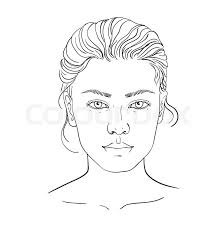 Face Chart Makeup Artist Blank Stock Vector Colourbox