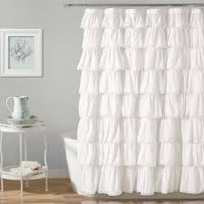 Lush Decor Emily Shower Curtain In White Ruffle Shower Curtains Lush Decor 96 Inch Shower Curtain