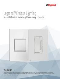 Whether you need to install a basic system in a modest 2 bedroom apartment, or a large system in a deluxe three storey home, myhome can be scaled. Legrand Three Way Wiring Three Way Wiring For Rflc Installation Guide Manualzz