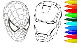 It will be the best iron man, that you colored ever! Spiderman Iron Man Coloring Pages Colouring Pages For Kids With Colored Markers Youtube