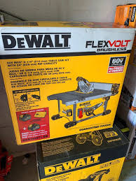 Brand New Never Opened Dewalt Flex Volt Table Saw Kit With 2 X 6 0 Batteries And Charger Table Saw Dewalt Kit