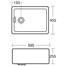 Kitchen cabinets are usually 60 cm deep and have widths that are multiples of 10 cm or 15 cm. Armitage Shanks Belfast Heavy Duty Sink 600 X 460mm S582701