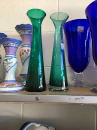 Lucky Day Found These Two Blenko 926 1992 Vases In Emerald And Cased Antique Green For 5 99 Each These Were Only Made For One Or Vase Lucky Day Antiques