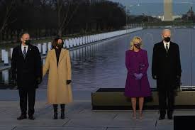 Similar to first lady jill biden's ensemble, vice president kamala harris also wore a vibrant monochromatic matching coat and dress look for the inauguration. Inauguration Fashion What Did It All Mean The New York Times