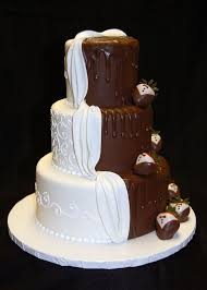 Beautiful Chocolate Wedding Cakes Beautiful Two Tone White Chocolate Three Tier Chocolate Wedding Ca Unusual Wedding Cakes Grooms Cake Chocolate Wedding Cake