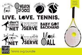 Tennis Svg Bundle By Svg Bundles By Tara Reed On Creativemarket Tennis Svg Tennis Funny