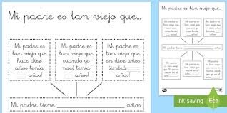 Este año se conmemoró el primer día del padre en eeuu cuando una mujer llamada sonora smart dodd buscó homenajear a su padre, henry jackson sonora quería celebrar la dedicación de su padre, un veterano de la guerra civil, quien se quedó viudo después de que su esposa muriera en el. Ficha De Actividad Mi Padre Es Tan Viejo Que El Dia Del Padre