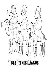 Reyes Magos Para Colorear Con Sus Animales