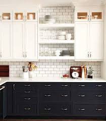 There's something about dark stained wood that absolutely screams luxury. Black Bottom White Top Kitchen Cabinets Etexlasto Kitchen Ideas