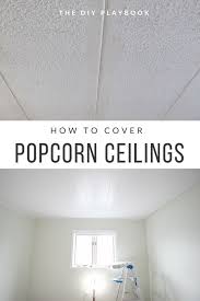 How To Install Ceiling Planks To Cover Popcorn Ceilings The Diy Playbook Covering Popcorn Ceiling Popcorn Ceiling Popcorn Ceiling Makeover