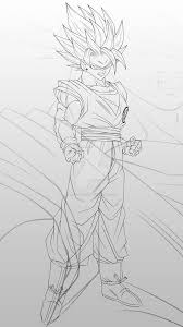 Goku Super Saiyan 2 Lineart By Thetabbyneko On Deviantart Dragon Ball Super Art Dragon Ball Artwork Dragon Ball Super Manga