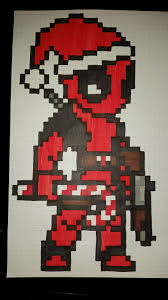 Deadpool Navideno Pixel Art Dibujos En Cuadricula Dibujos Pixelados Dibujos En Pixeles