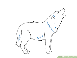Add a nose and mouth. Full Body Wolf Growling Drawing