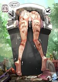 original character, yeougui, barefoot, body writing, bodywriting - R34 Vault