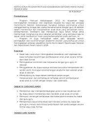 Himpunan kertas kerja seperti kertas kerja sekolah mengadakan lawatan, kertas kerja majlis di nyatakan secara jelas tujuan kertas kerja yang disediakan samada untuk; Kertas Kerja Motivasi Keibubapaan 2012