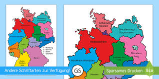 Berlin, hamburg, münchen, köln, frankfurt am main. Deutsche Bundeslander Poster Teacher Made
