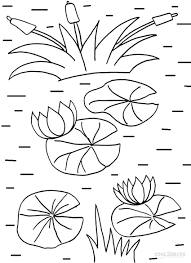 Lily coloring page to print. Printable Lily Pad Coloring Pages For Kids