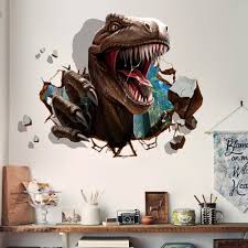 Three Dimensional Dinosaur Wall Sticker Wall Decor Stickers Dinosaur Wall Wall Stickers Living Room