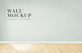 Download Premium Psd Of Empty Room With A Mint Green Wall Mockup 545400 Mint Green Walls Green Wall Empty Room