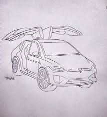 How To Draw Tesla Model X Tesla Model X Tesla Tesla Car