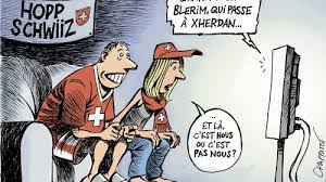 Miss interlok et l'ami suisse. Football Archives Chappatte Com