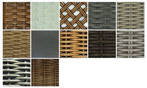11 x 11 vinyl coated mesh is a plain weave, open mesh fabric comprised of 27% high tenacity polyester yarn and 73% flexible pvc coating. Materials Lloyd Flanders Premium Outdoor Furniture In All Weather Wicker Woven Vinyl And Teak