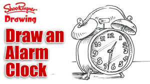 How to draw a 3d broken heart with lines. How To Draw An Alarm Clock Youtube