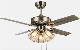 Fantasia mayfair combi 42 antique brass ceiling fan light. Antique Brass Ceiling Fan With 3 Lights Metal Blade European Ceiling Fans Ledgoods